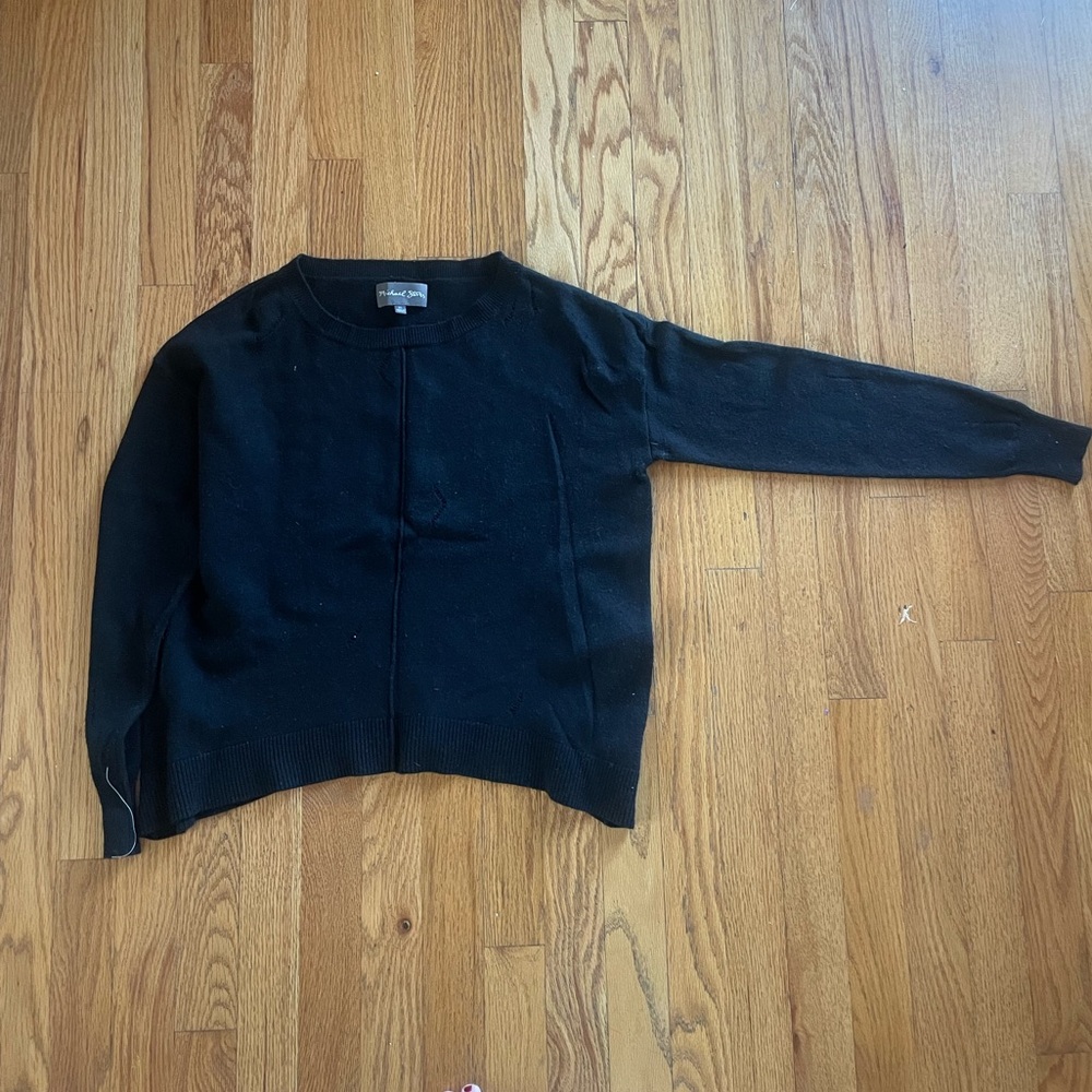 Michael Stars wool Crewneck Sweater in Black